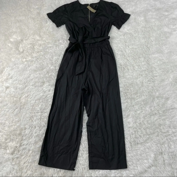 New J Crew Ruffle stretch Cotton Poplin jumpsuit - Picture 3 of 9